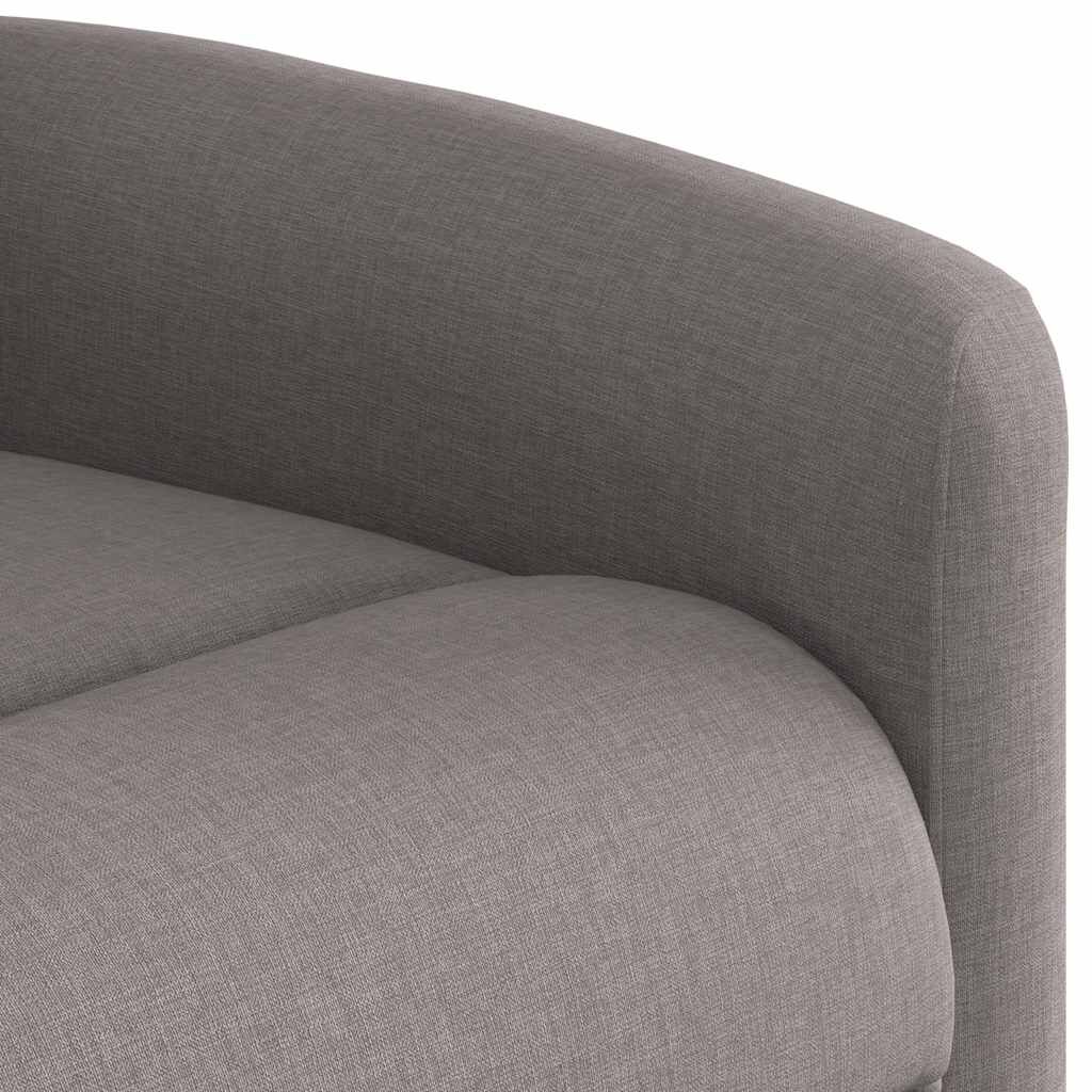 vidaXL Πολυθρόνα Μασάζ Ηλεκτρική Ανακλινόμενη Taupe Υφασμάτινη