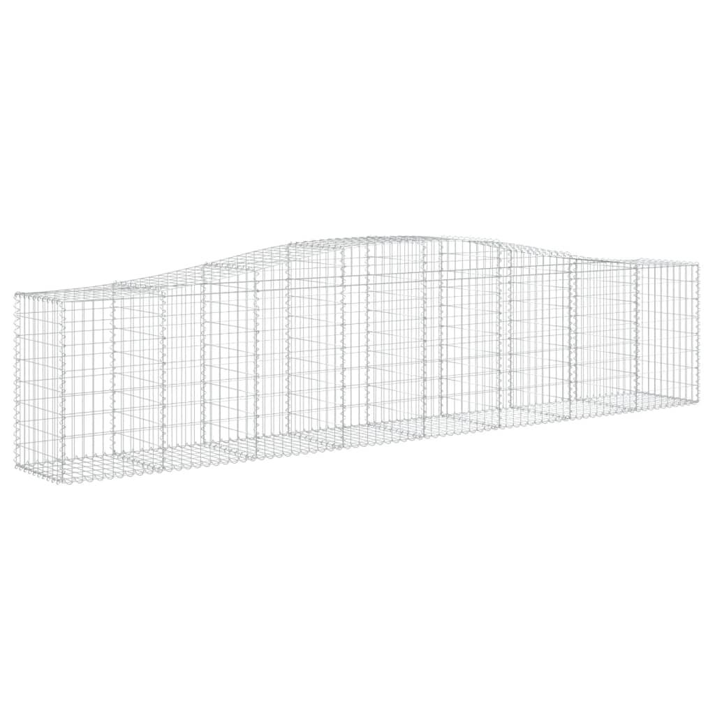 vidaXL Συρματοκιβώτια Τοξωτά 25 τεμ. 400x50x80/100 εκ. Γαλβαν. Ατσάλι