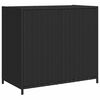 vidaXL Ντουλάπι Αποθήκευσης Κήπου Μαύρο 83x45x76 εκ. Συνθετικό Ρατάν