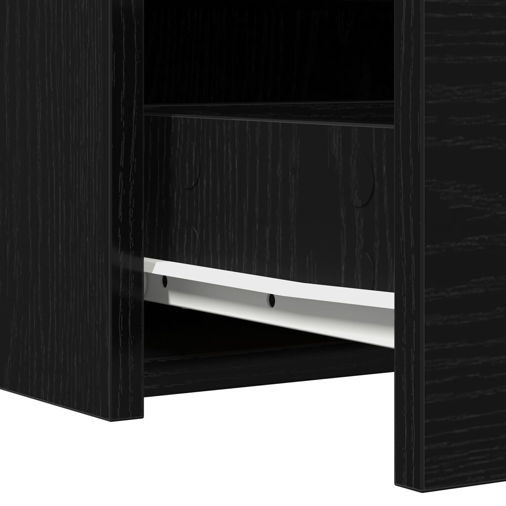 vidaXL Τραπεζάκι ντυσίματος τοίχου μαύρο δρυς 83x40x70 εκ