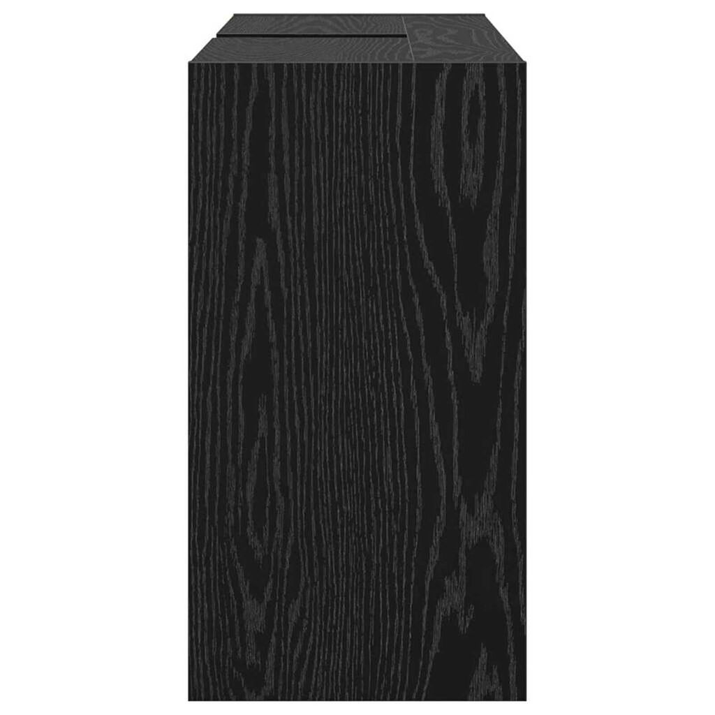 vidaXL Ντουλάπι Νιπτήρα Μαύρη Οξυά 90 x 29 x 55 εκ. Επεξεργασμένο ξύλο