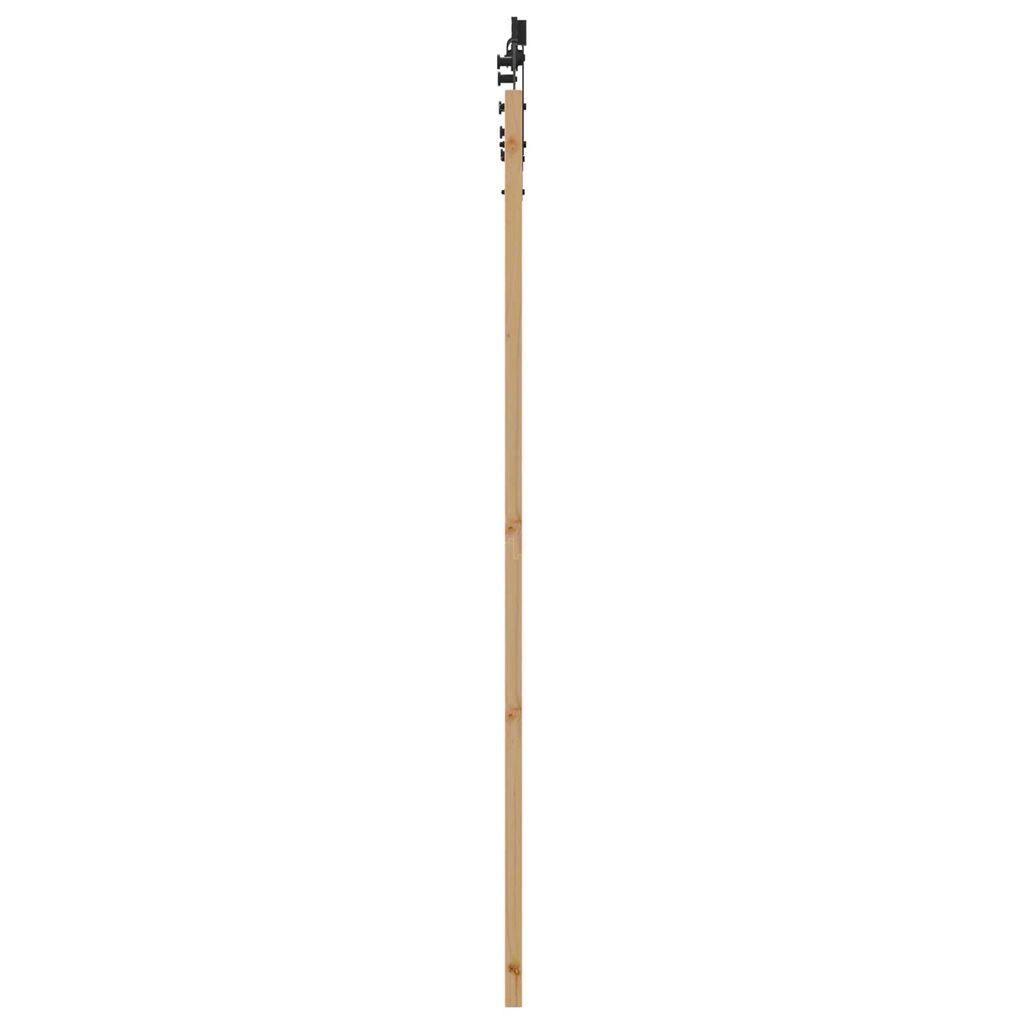 vidaXL Συρόμενη Πόρτα Φυσικό και μαύρο 93 x 202 cm