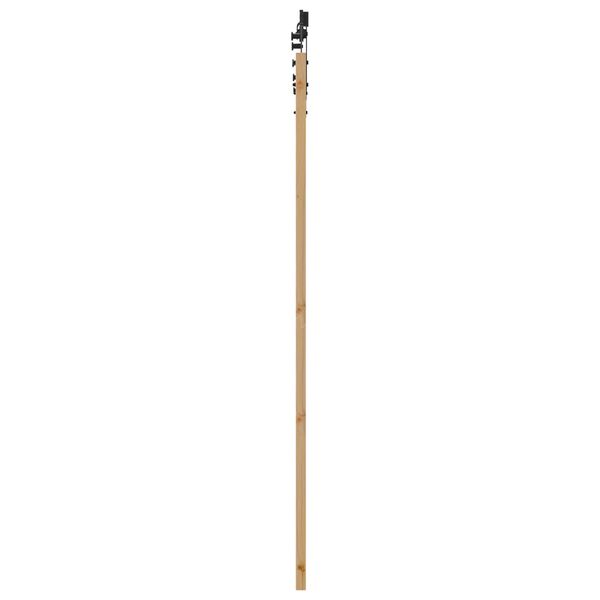 vidaXL Συρόμενη Πόρτα Φυσικό και μαύρο 93 x 202 cm