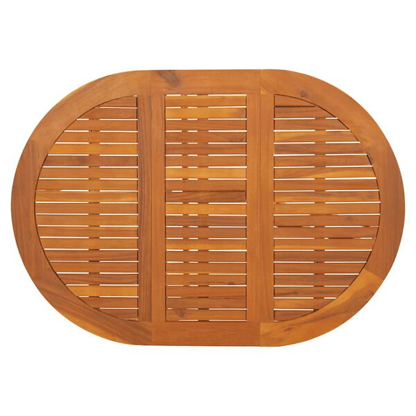 vidaXL Τραπέζι Κήπου 130 x 90 x 72 εκ. από Μασίφ Ξύλο Ακακίας