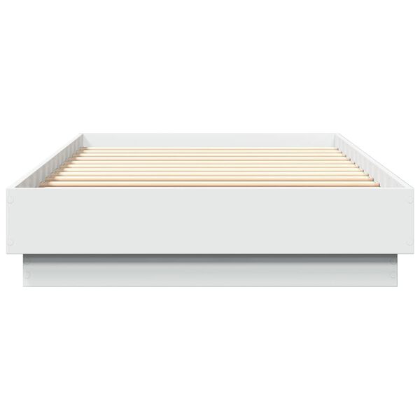 vidaXL Πλαίσιο Κρεβατιού με λυχνίες LED Λευκό 100 x 200 εκ.