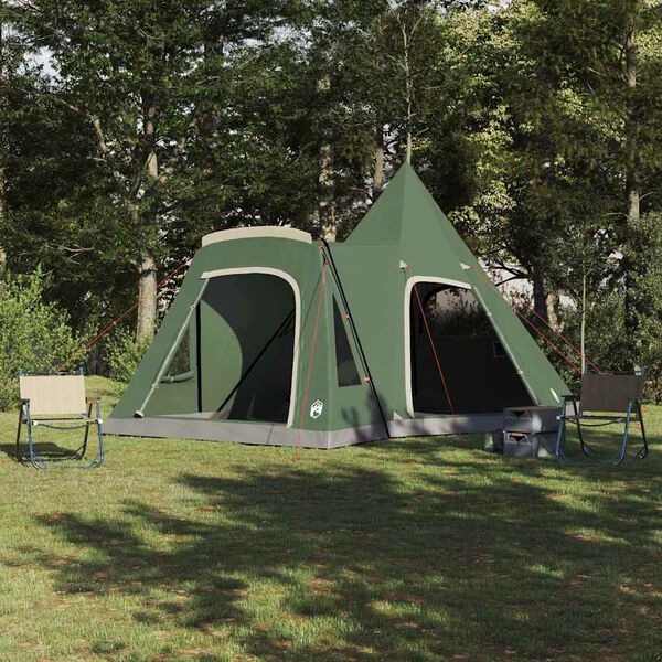 vidaXL Σκηνίτσα Teepee με στέγη Πράσινο 545 x 450 x 295 εκ