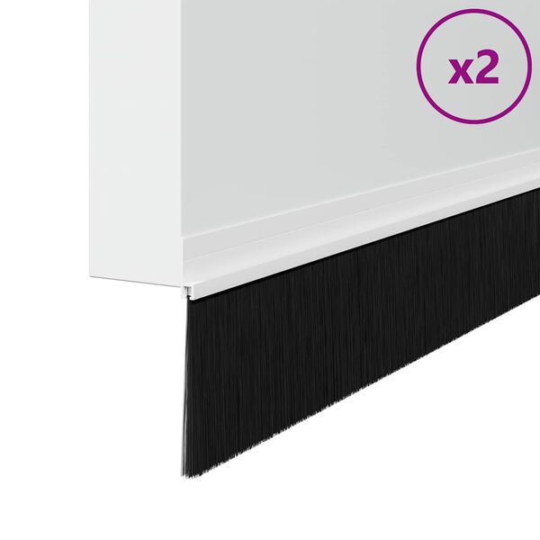 vidaXL Αυτοκόλλητες σφραγίδες πόρτας 2 pcs Λευκό 100 cm