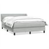 vidaXL Κρεβάτι Boxspring με Στρώμα Ανοιχτό Γκρι 140x220 εκ. Βελούδινο