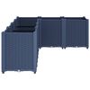 vidaXL Ζαρντινιέρα Κήπου Μπλε Γκρι 160x120x53 εκ. Πολυπροπυλένιο