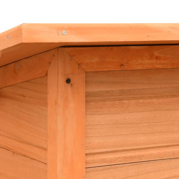 vidaXL Σπιτάκι Σκύλου 120 x 77 x 86 εκ. από Μασίφ Ξύλο Πεύκου & Ελάτης