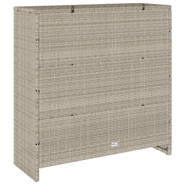 vidaXL Ντουλάπι αποθήκευσης Ανοιχτό γκρι 100 x 36 x 102 εκ Ρατάν