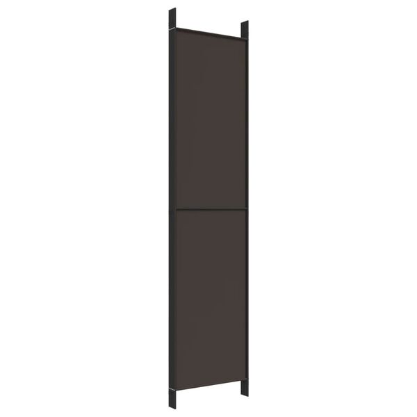 vidaXL Διαχωριστικό Δωματίου με 5 Πάνελ Καφέ 250x220 εκ. από Ύφασμα