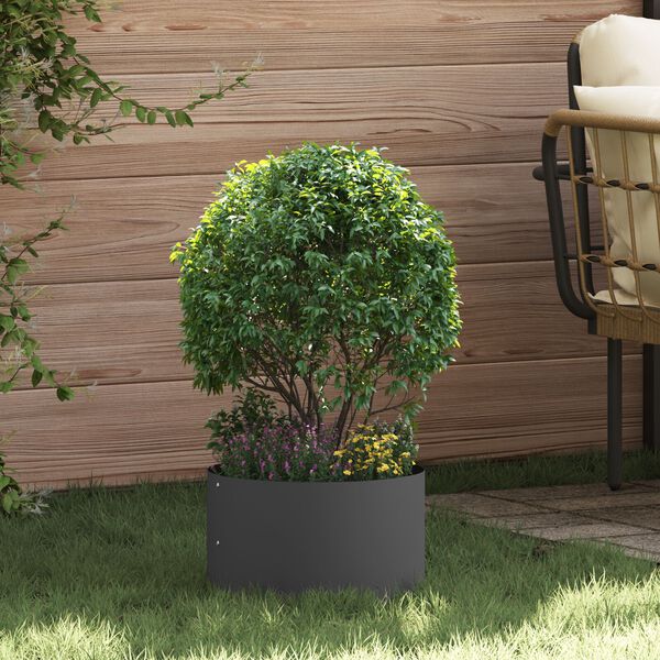vidaXL Ζαρντινιέρες κήπου 5 pcs Μαύρο 30 x 30 x 20 cm Ατσάλι