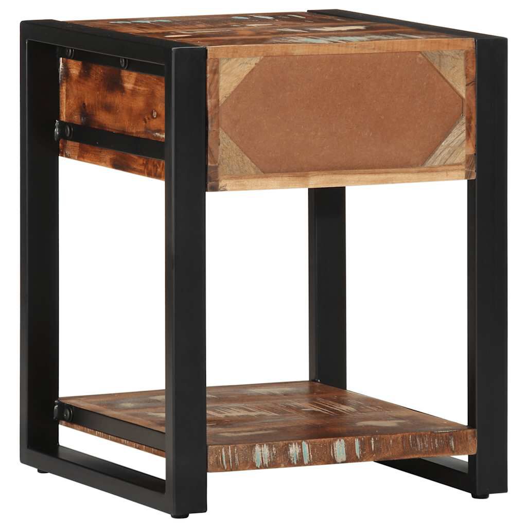 vidaXL Τραπεζάκι Πολύχρωμο 40x40x50 cm Στερεό ξύλο αναγεννημένο