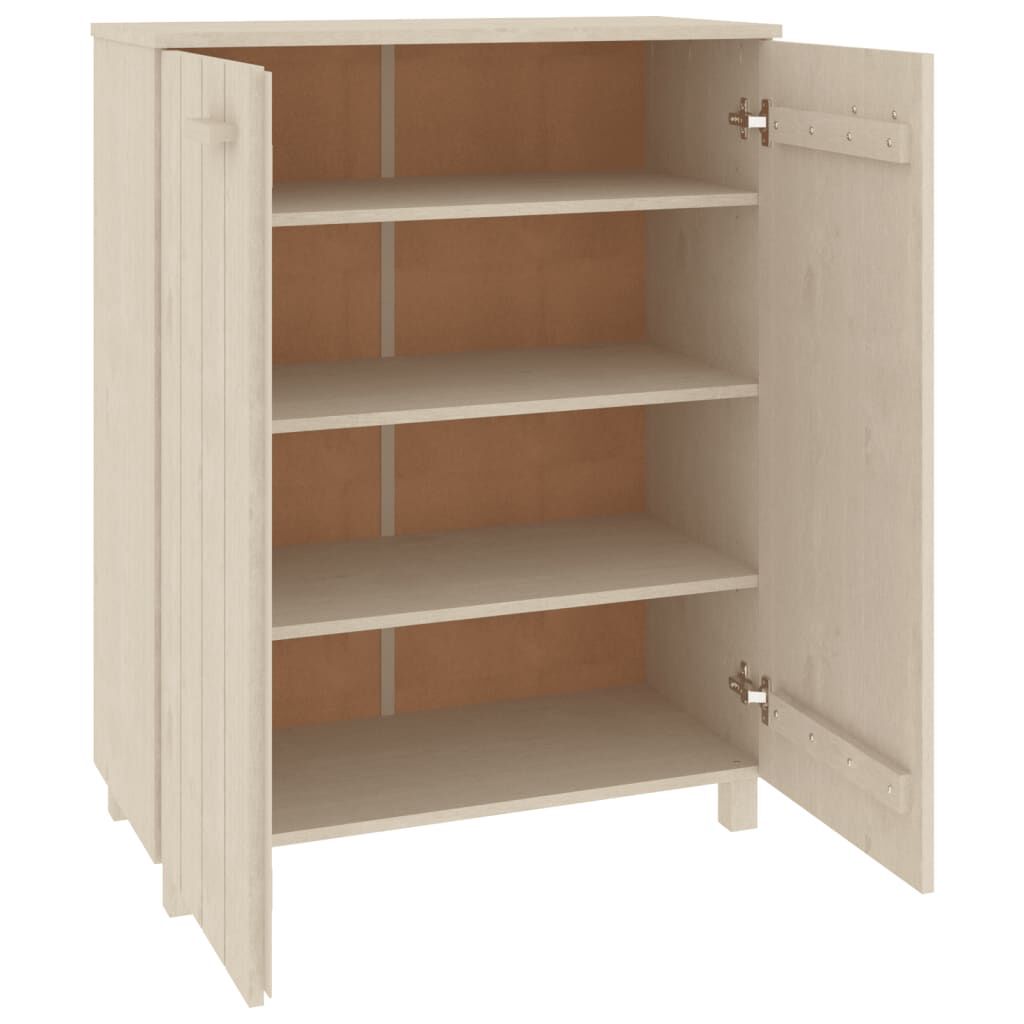 vidaXL Παπουτσοθήκη HAMAR Καφέ Μελί 85x40x108 εκ. Μασίφ Ξύλο Πεύκου