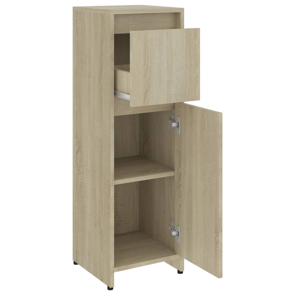 vidaXL Στήλη Μπάνιου Sonoma Δρυς 30 x 30 x 95 εκ. από Επεξ. Ξύλο