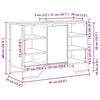 vidaXL Ντουλάπι νεροχύτη με αποθήκευση Artisan Oak 91 x 35 x 60 εκ