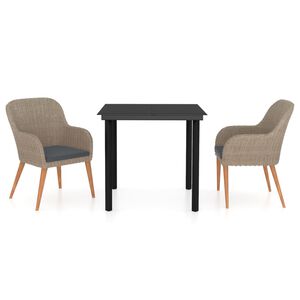 vidaXL &Sigma;&epsilon;&tau; &Tau;&rho;&alpha;&pi;&epsilon;&zeta;&alpha;&rho;ί&alpha;&sigmaf; &Kappa;ή&pi;&omicron;&upsilon; 3 &Tau;&epsilon;&mu;&alpha;&chi;ί&omega;&nu; &Kappa;&alpha;&phi;έ &mu;&epsilon; &Mu;&alpha;&xi;&iota;&lambda;ά&rho;&iota;&alpha;