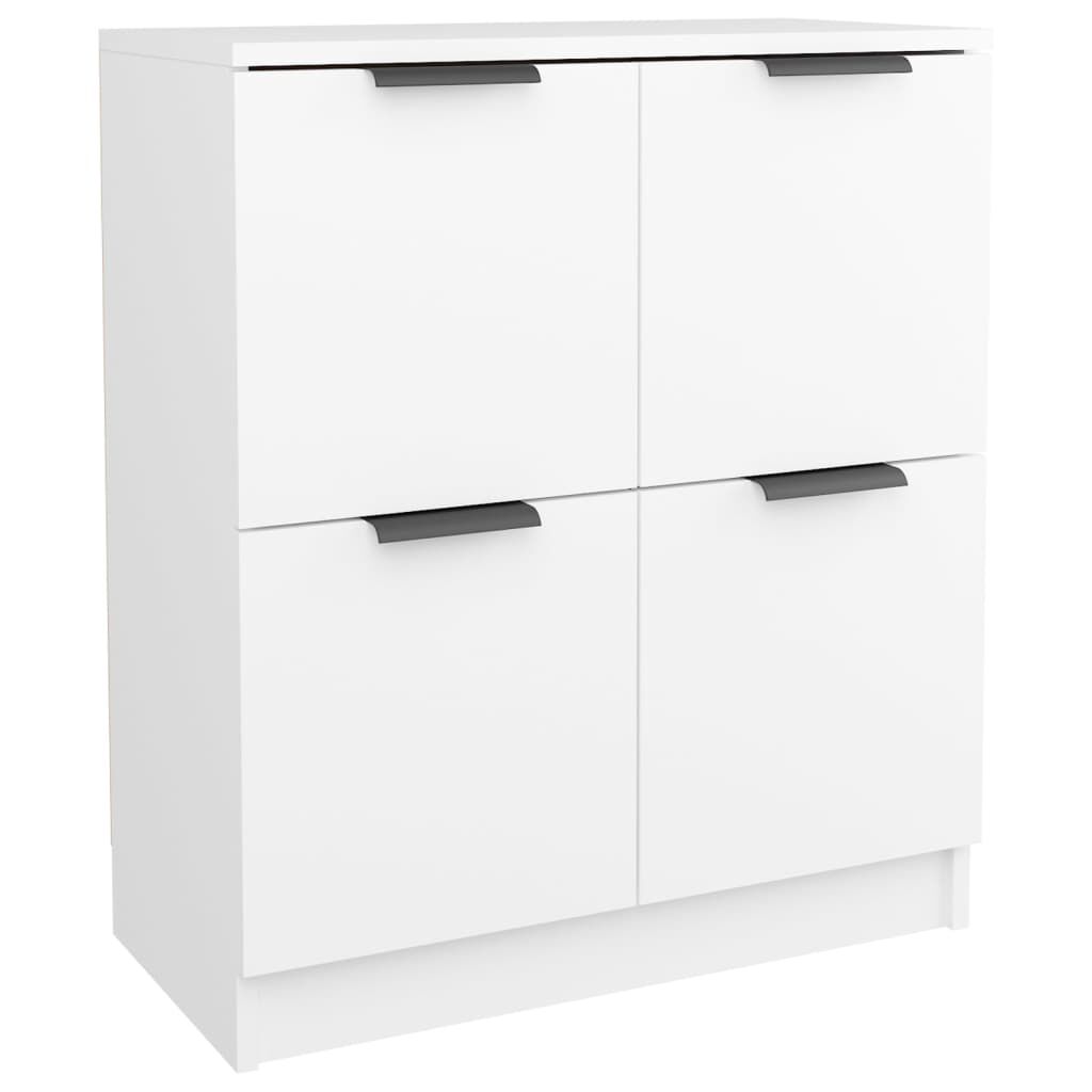 vidaXL Ντουλάπια 2 τεμ. άσπρο 60x30x70 εκ. Επεξεργασμένο Ξύλο