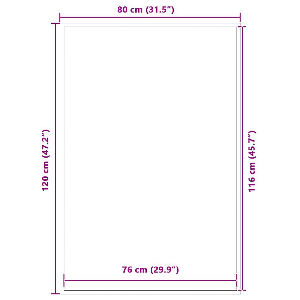 vidaXL Πατάκι Εισόδου Καφέ 80 x 120 εκ.