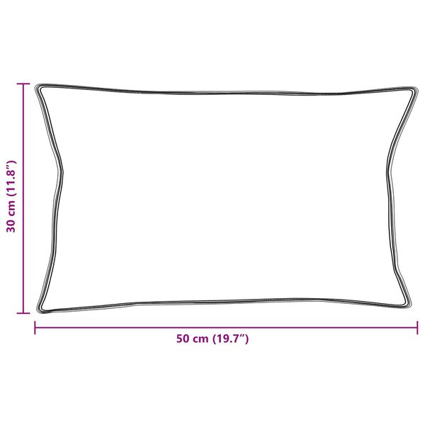 vidaXL Μαξιλάρια 2 pcs Λευκό 30 x 50 εκ. 130gsm 100% βαμβάκι