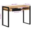 Γραφείο vidaXL 100x50x75 cm Στερεό ακατέργαστο ξύλο Mango