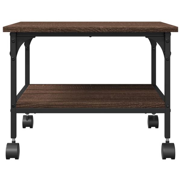 vidaXL Βάση Εκτυπωτή 2 Επιπέδων Καφέ Δρυς 50x40x38 εκ Επεξ. Ξύλο