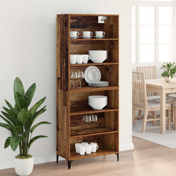 vidaXL Highboard &Pi;&alpha;&lambda;&iota;ό &Xi;ύ&lambda;&omicron; 69,5 x 34 x 180 &epsilon;&kappa;. &Epsilon;&pi;&epsilon;&xi;&epsilon;&rho;&gamma;&alpha;&sigma;&mu;έ&nu;&omicron; &xi;ύ&lambda;&omicron;