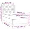 vidaXL &Kappa;&rho;&epsilon;&beta;ά&tau;&iota; Boxspring &mu;&epsilon; &Sigma;&tau;&rho;ώ&mu;&alpha; & LED &Mu;&alpha;ύ&rho;&omicron; 100x200 &epsilon;&kappa;. &Upsilon;&phi;&alpha;&sigma;&mu;ά&tau;&iota;&nu;&omicron;