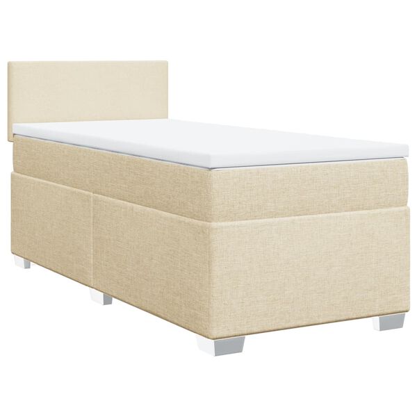 vidaXL &Kappa;&rho;&epsilon;&beta;ά&tau;&iota; Boxspring &mu;&epsilon; &Sigma;&tau;&rho;ώ&mu;&alpha; &Kappa;&rho;&epsilon;&mu; 90x190 &epsilon;&kappa;.&Upsilon;&phi;&alpha;&sigma;&mu;ά&tau;&iota;&nu;&omicron;