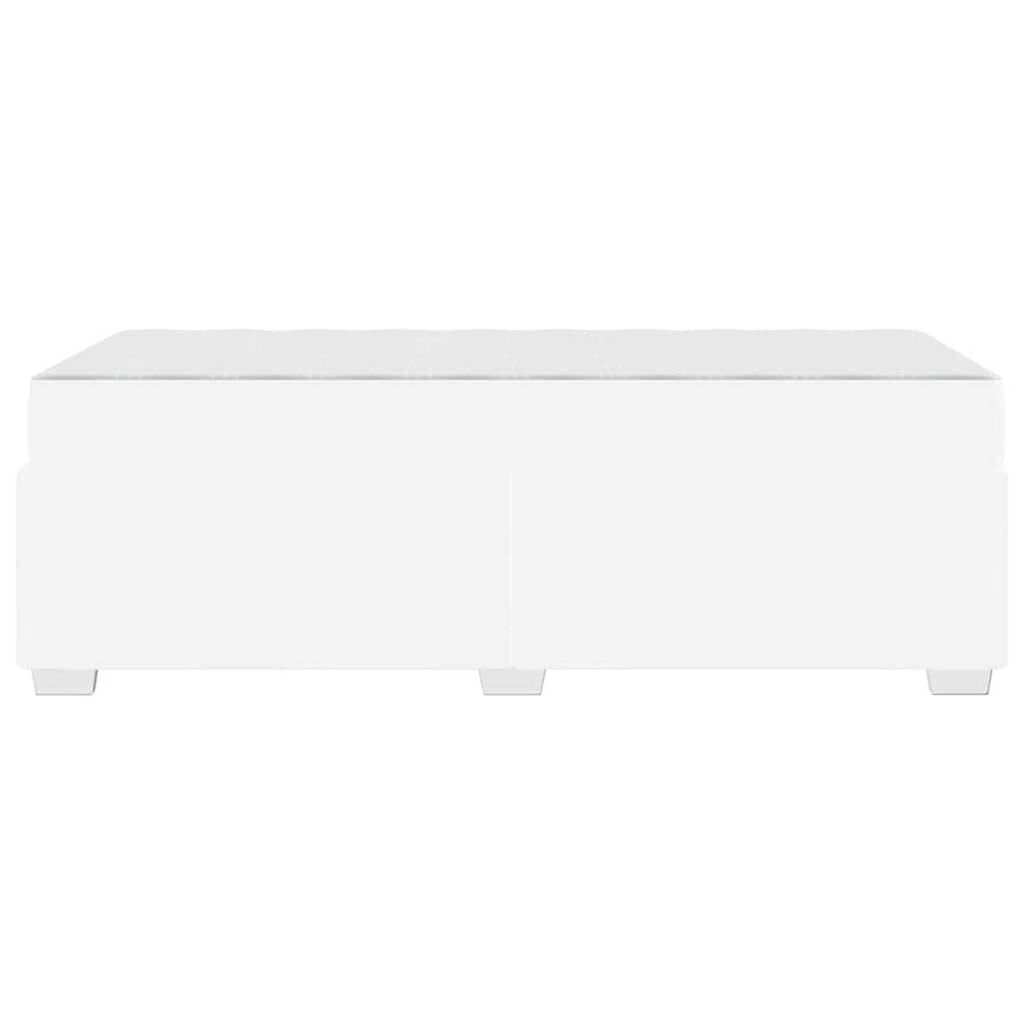 vidaXL Σκελετός Κρεβατιού Λευκό 90 x 190 cm Τεχνητό δέρμα