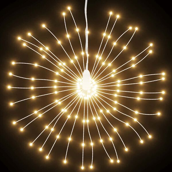 vidaXL Φωτάκια Χριστουγεννιάτικα 4 Τεμ. 140 LED Θερμό Λευκό 17 εκ.