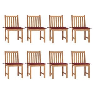 vidaXL &Kappa;&alpha;&rho;έ&kappa;&lambda;&epsilon;&sigmaf; &Kappa;ή&pi;&omicron;&upsilon; 8 &Tau;&epsilon;&mu;&alpha;&chi;ί&omega;&nu; &alpha;&pi;ό &Mu;&alpha;&sigma;ί&phi; &Xi;ύ&lambda;&omicron; Teak &mu;&epsilon; &Mu;&alpha;&xi;&iota;&lambda;ά&rho;&iota;&alpha;