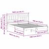 vidaXL Σκελετός Κρεβατιού Καφέ κεριού 135 x 190 cm Μασίφ ξύλο πεύκου