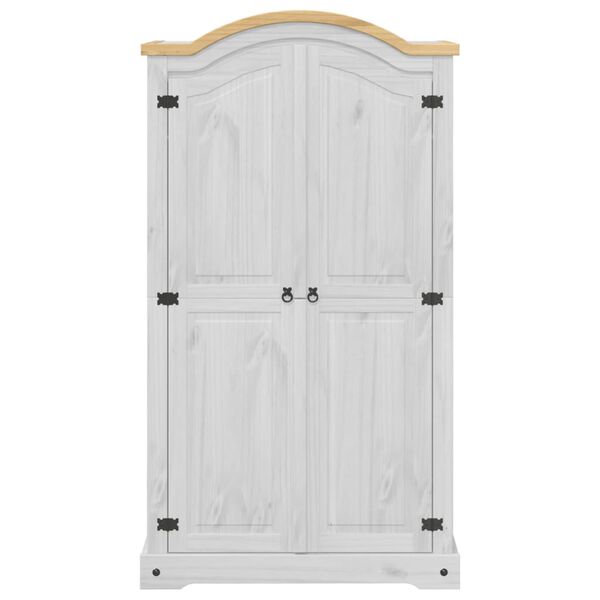 vidaXL Ντουλάπα Corona Λευκό 102x52x186 εκ. από Μασίφ Ξύλο Πεύκου