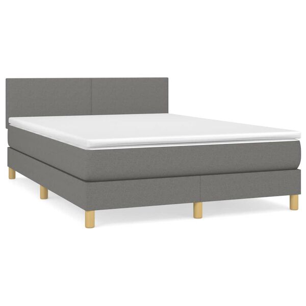 vidaXL &Kappa;&rho;&epsilon;&beta;ά&tau;&iota; Boxspring &mu;&epsilon; &Sigma;&tau;&rho;ώ&mu;&alpha; &Sigma;&kappa;&omicron;ύ&rho;&omicron; &Gamma;&kappa;&rho;&iota; 140x190 &epsilon;&kappa;. &Upsilon;&phi;&alpha;&sigma;&mu;ά&tau;&iota;&nu;&omicron;