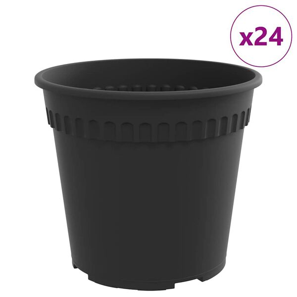vidaXL &Sigma;&tau;&rho;&omicron;&gamma;&gamma;&upsilon;&lambda;ή &Gamma;&lambda;ά&sigma;&tau;&rho;&alpha; &Lambda;&omicron;&upsilon;&lambda;&omicron;&upsilon;&delta;&iota;ώ&nu; 24 pcs &Mu;&alpha;ύ&rho;&omicron; &Oslash; 19 x 16 &epsilon;&kappa; &Pi;&lambda;&alpha;&sigma;&tau;&iota;&kappa;ό