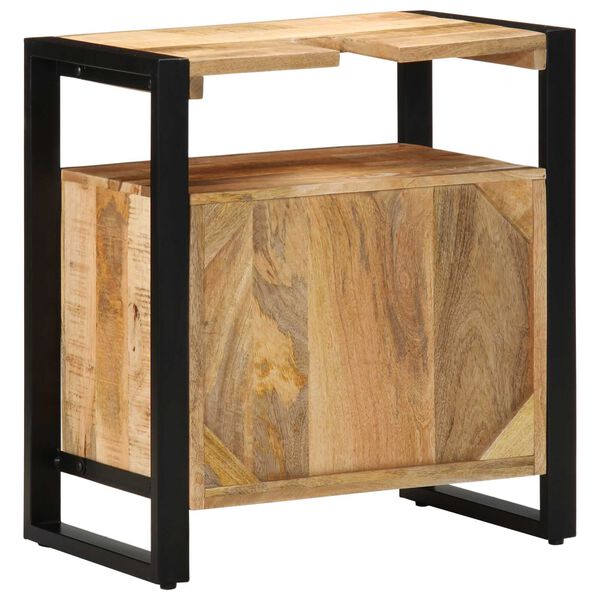 vidaXL Ντουλάπι νιπτήρα 55x35x60 cm από μασίφ ακατέργαστο ξύλο πεύκου