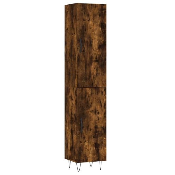 vidaXL Ντουλάπι Καπνιστή δρυς 34,5x34x180 εκ. από Επεξεργασμένο Ξύλο