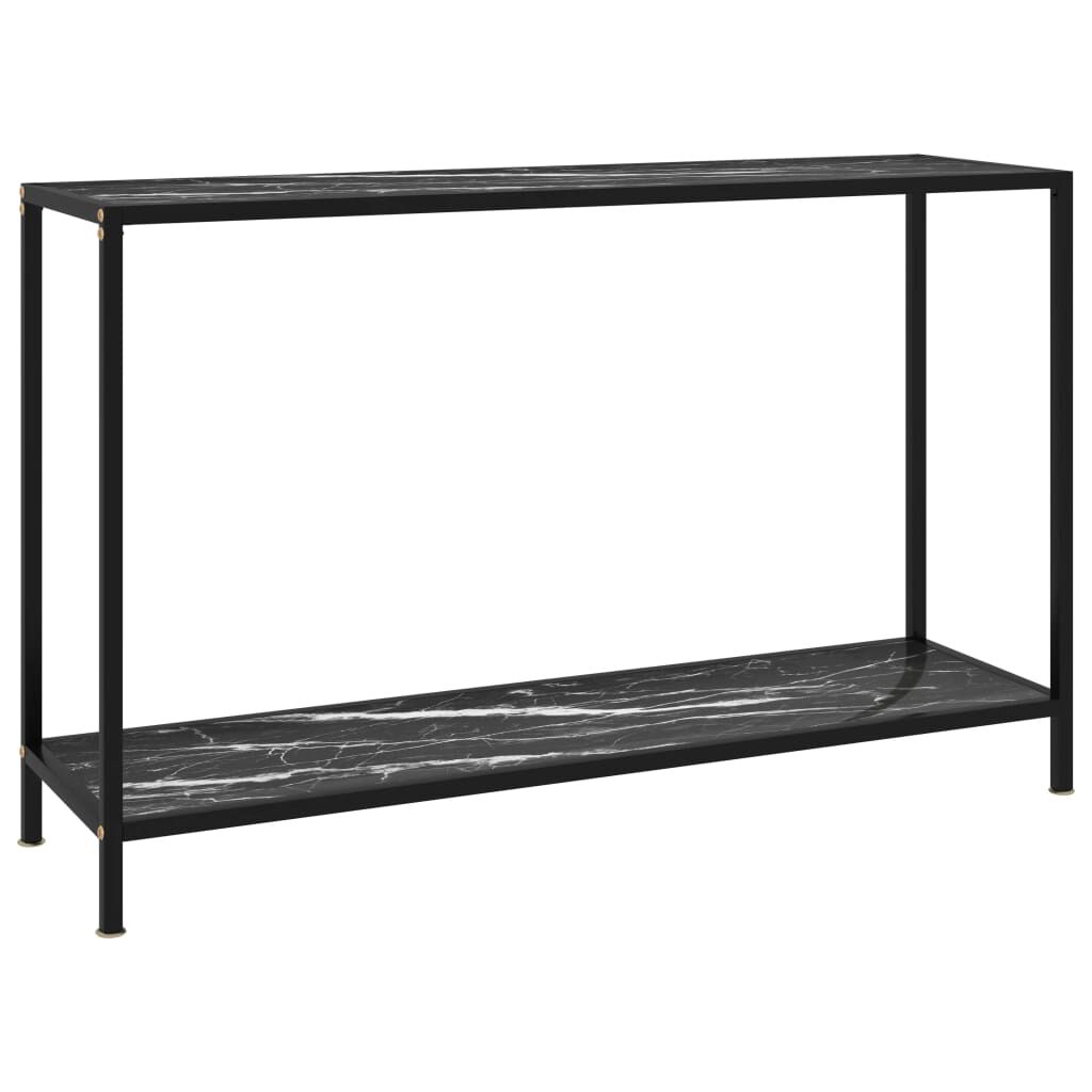vidaXL Τραπέζι Κονσόλα Μαύρο 120 x 35 x 75 εκ. από Ψημένο Γυαλί