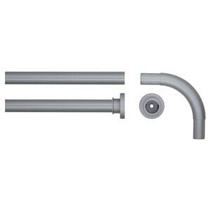 Sealskin Βραχίονας Κουρτίνας Μπάνιου Γωνιακός Γκρι Ματ 90 x 90 εκ.