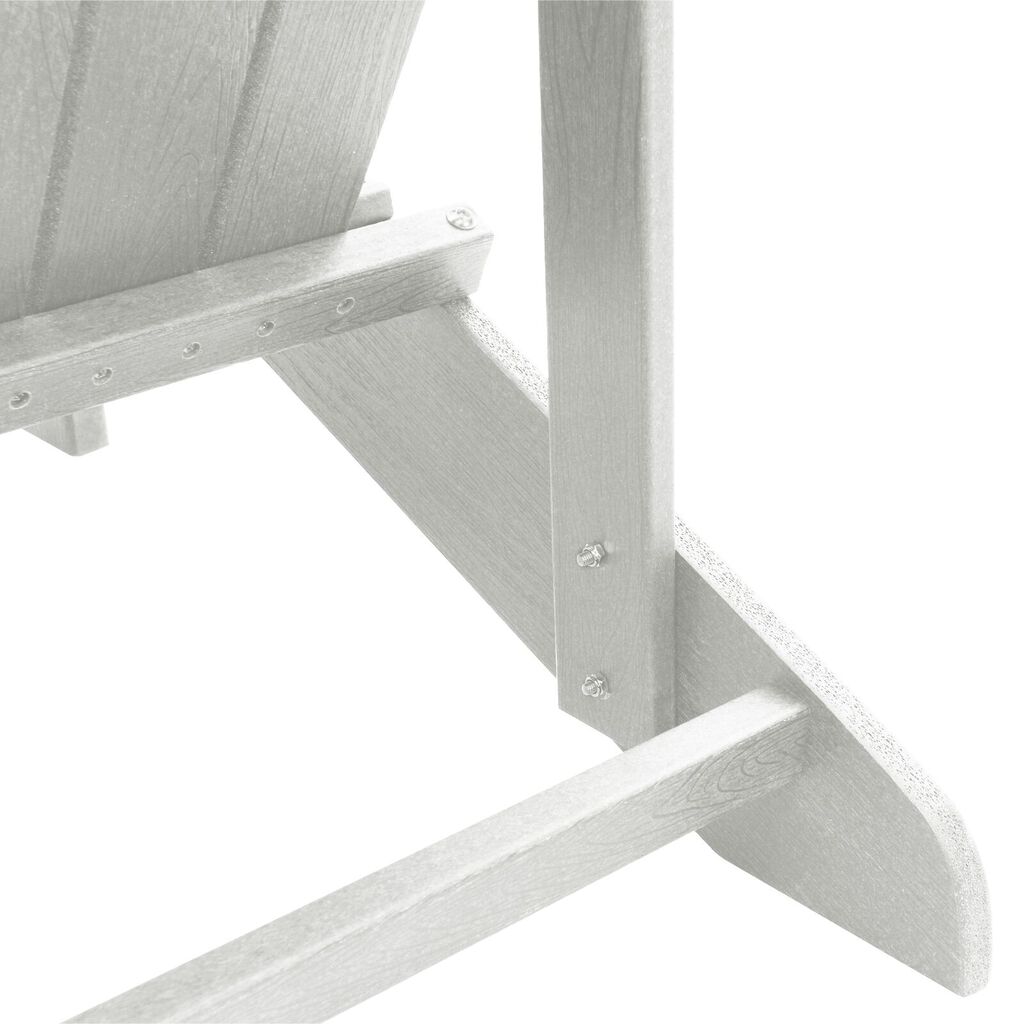 vidaXL Καρέκλα Adirondack με Υποπόδιο Λευκή HDPE