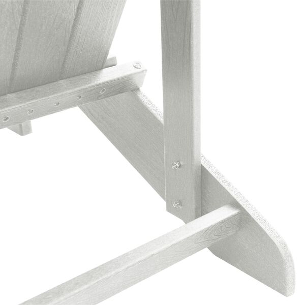 vidaXL Καρέκλα Adirondack με Υποπόδιο Λευκή HDPE