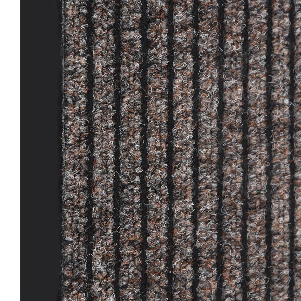 vidaXL Πατάκι Εισόδου Ριγέ Μπεζ 80 x 120 εκ.