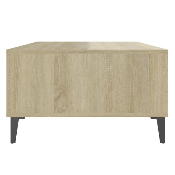 vidaXL Τραπεζάκι Σαλονιού Λευκό/Sonoma Δρυς 103,5x60x35εκ. Επεξ. Ξύλο
