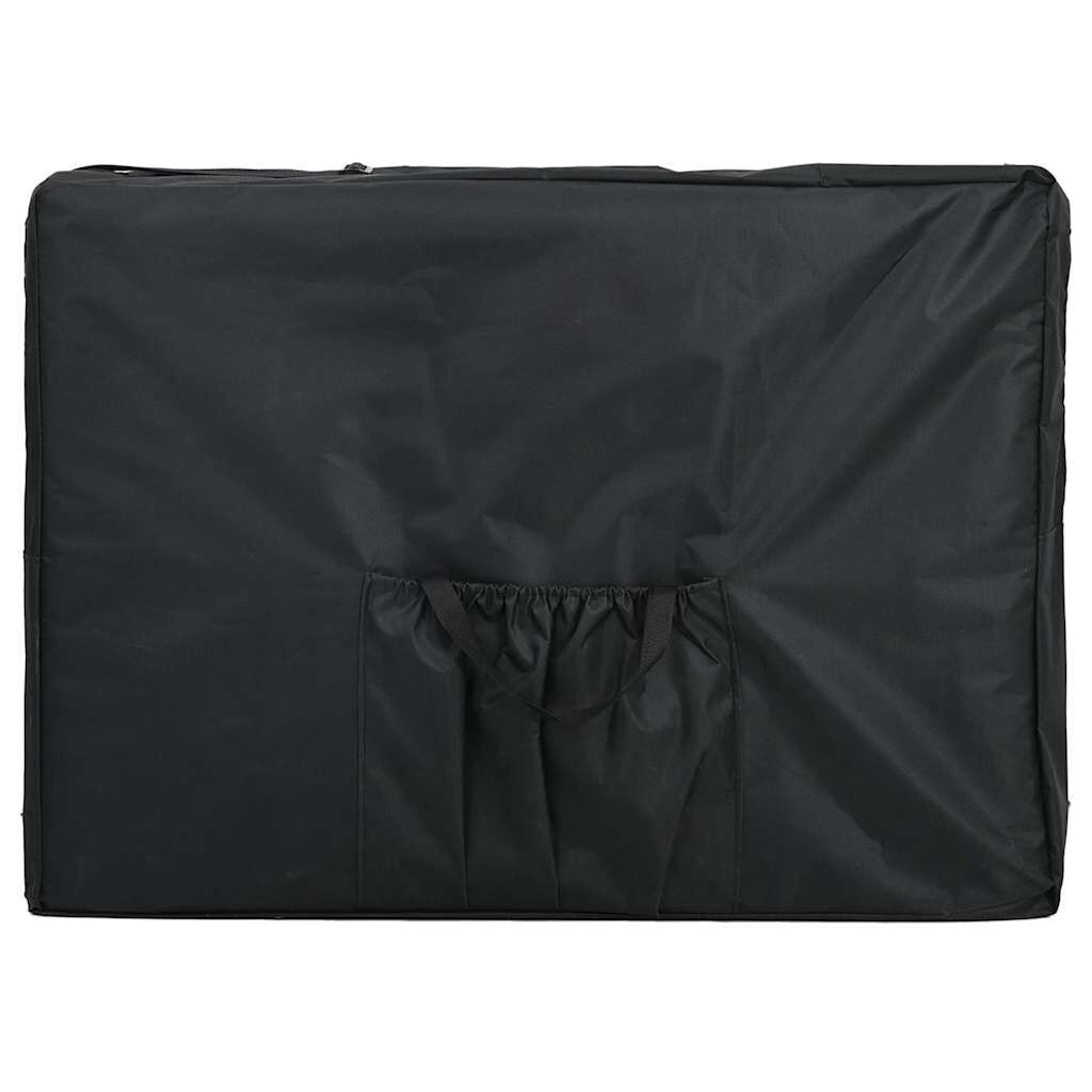 vidaXL Κρεβάτι Μασάζ 4 Θέσεων Ανθρακί 186x68 εκ. με Σκελετό Αλουμινίου
