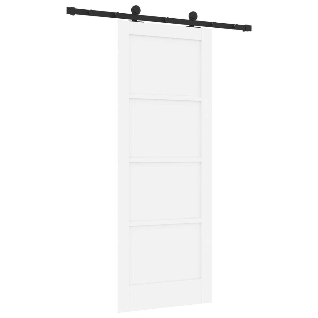 vidaXL Συρόμενη Πόρτα ORKDAL Λευκό και μαύρο 78 x 202 εκ.