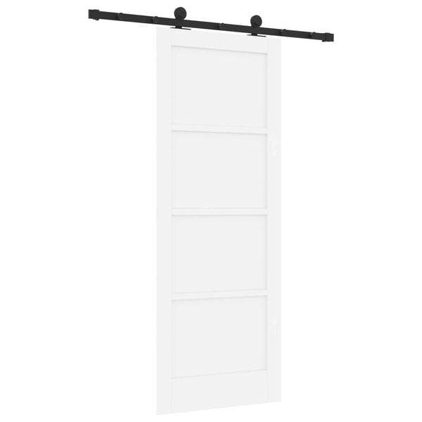 vidaXL Συρόμενη Πόρτα ORKDAL Λευκό και μαύρο 78 x 202 εκ.