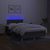 vidaXL &Kappa;&rho;&epsilon;&beta;ά&tau;&iota; Boxspring &mu;&epsilon; &Sigma;&tau;&rho;ώ&mu;&alpha; & LED &Sigma;&kappa;.&Gamma;&kappa;&rho;&iota; 120x200 &epsilon;&kappa; &Upsilon;&phi;&alpha;&sigma;&mu;ά&tau;&iota;&nu;&omicron;