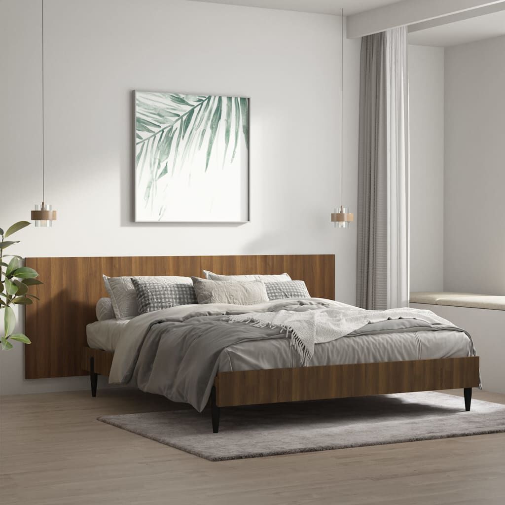 vidaXL Κεφαλάρι Κρεβατιού Καφέ Δρυς 240x1,5x80 εκ. Επεξεργασμένο Ξύλο